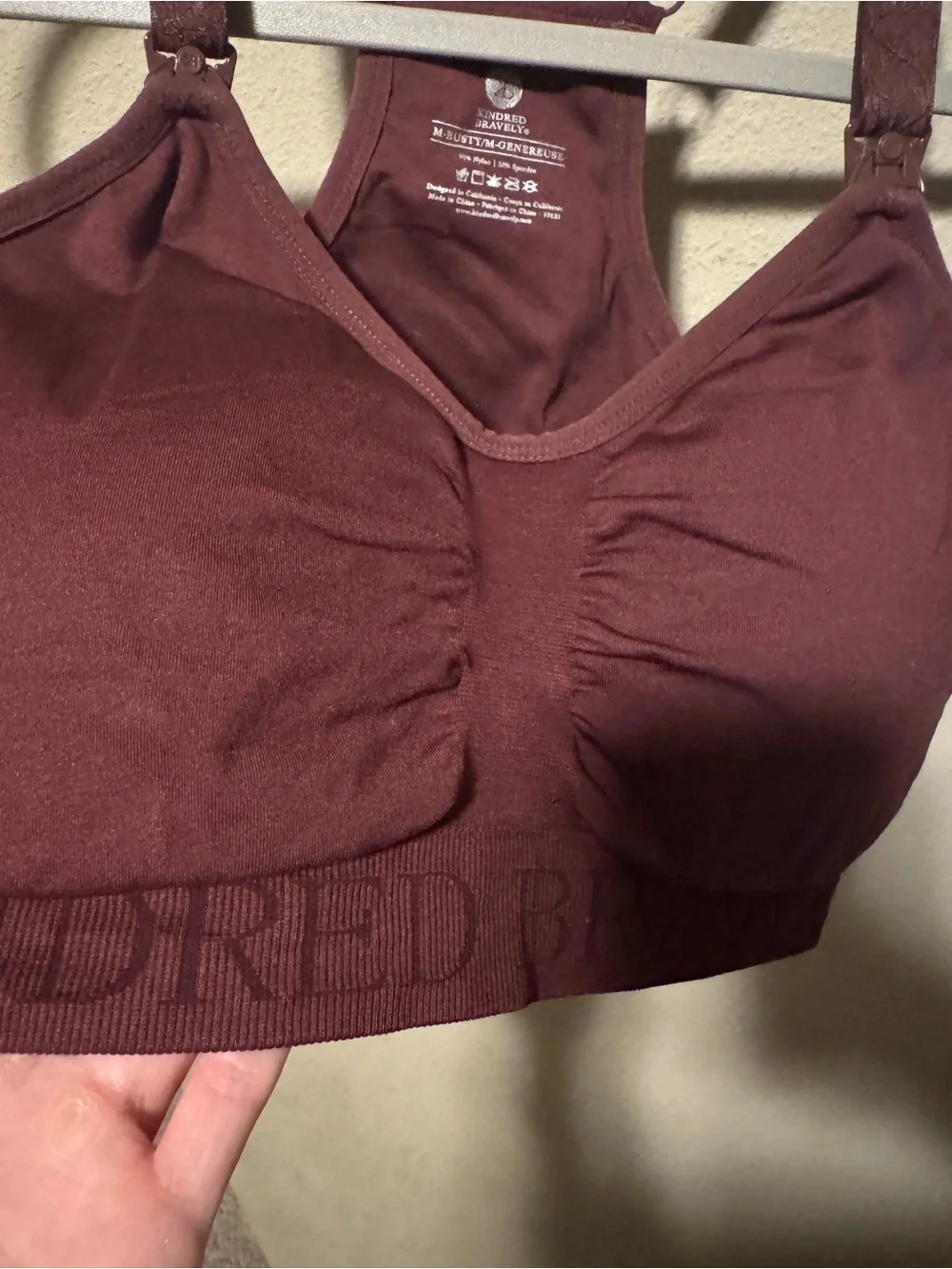 Seamless Nursing Bralette in Deep Burgundy| Kindred Bravely